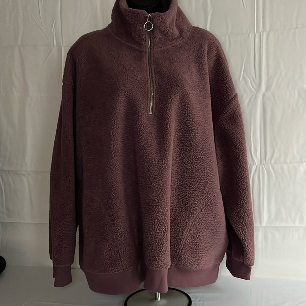 Ava & Viv Sherpa quarter zip sweatshirt